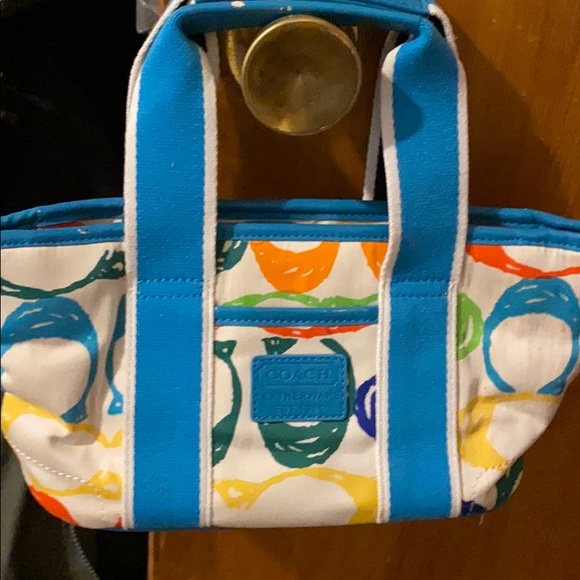 Vintage coach colorful pattern